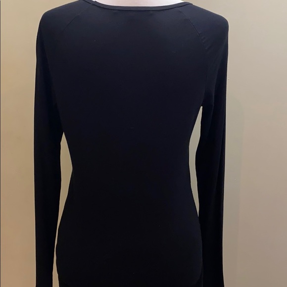 Auth Gucci Italy silver hardware cut out long sleeve small shirt Blk - Picture 4 of 8